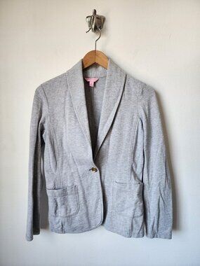 Lilly Pulitzer gray single button blazer XS